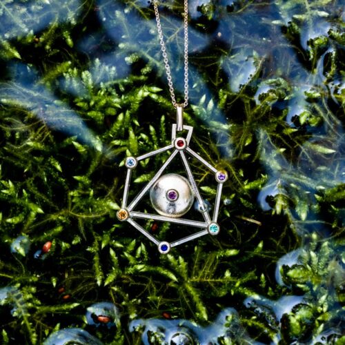 Hexagon Anhänger Silber