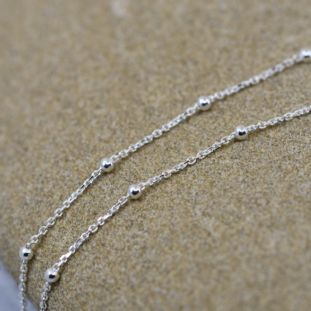 Anker-Kugel-Kette Silber 42