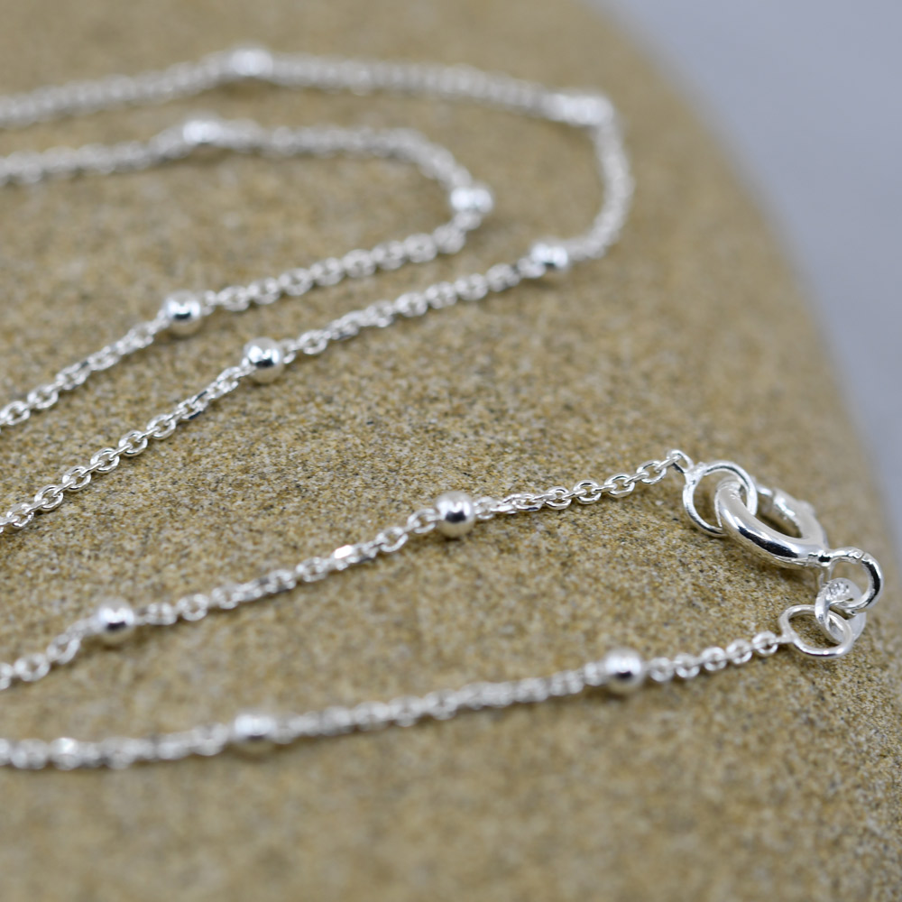 Anker-Kugel-Kette Silber 42 – Bild 2