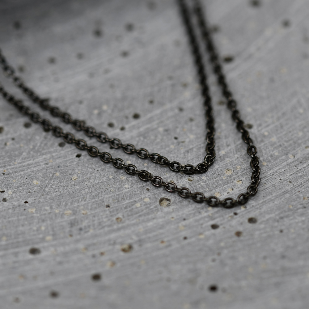 Anker-Kette rhodiniert 40+5