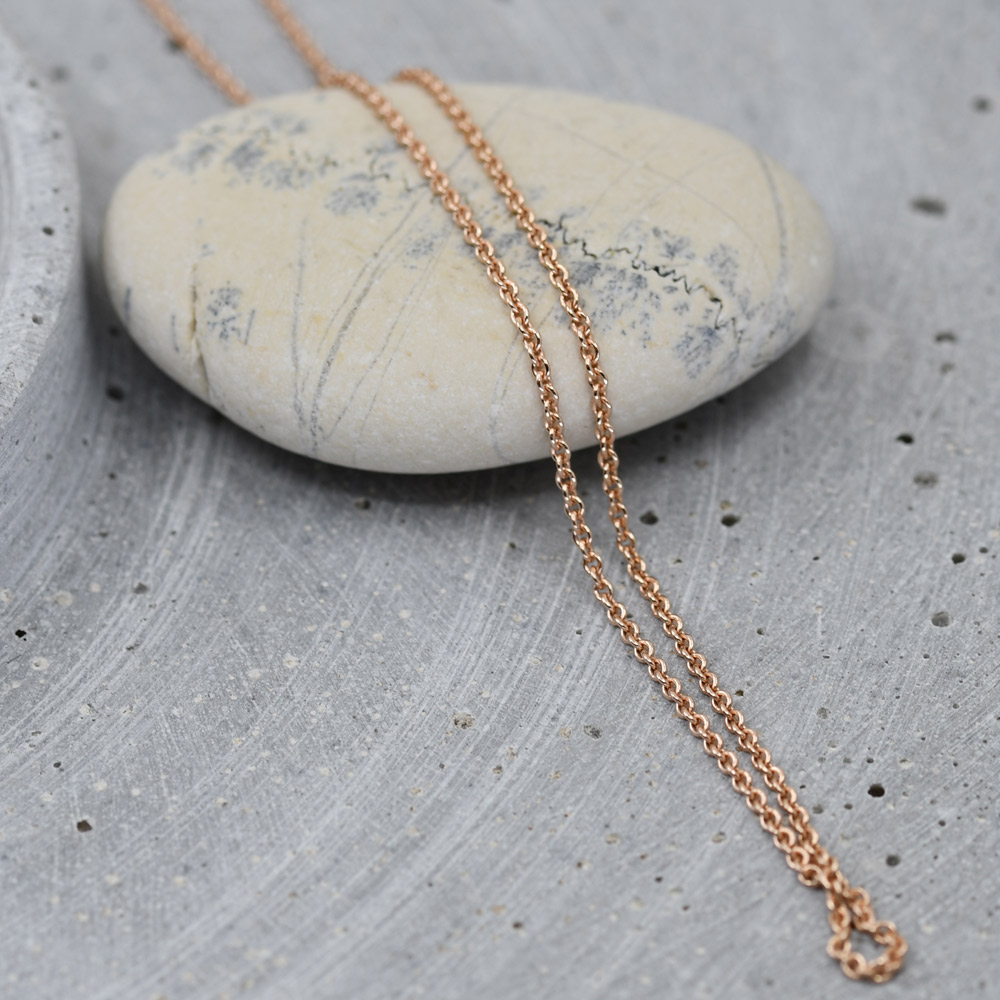 Anker-Kette vergoldet rot 40+5