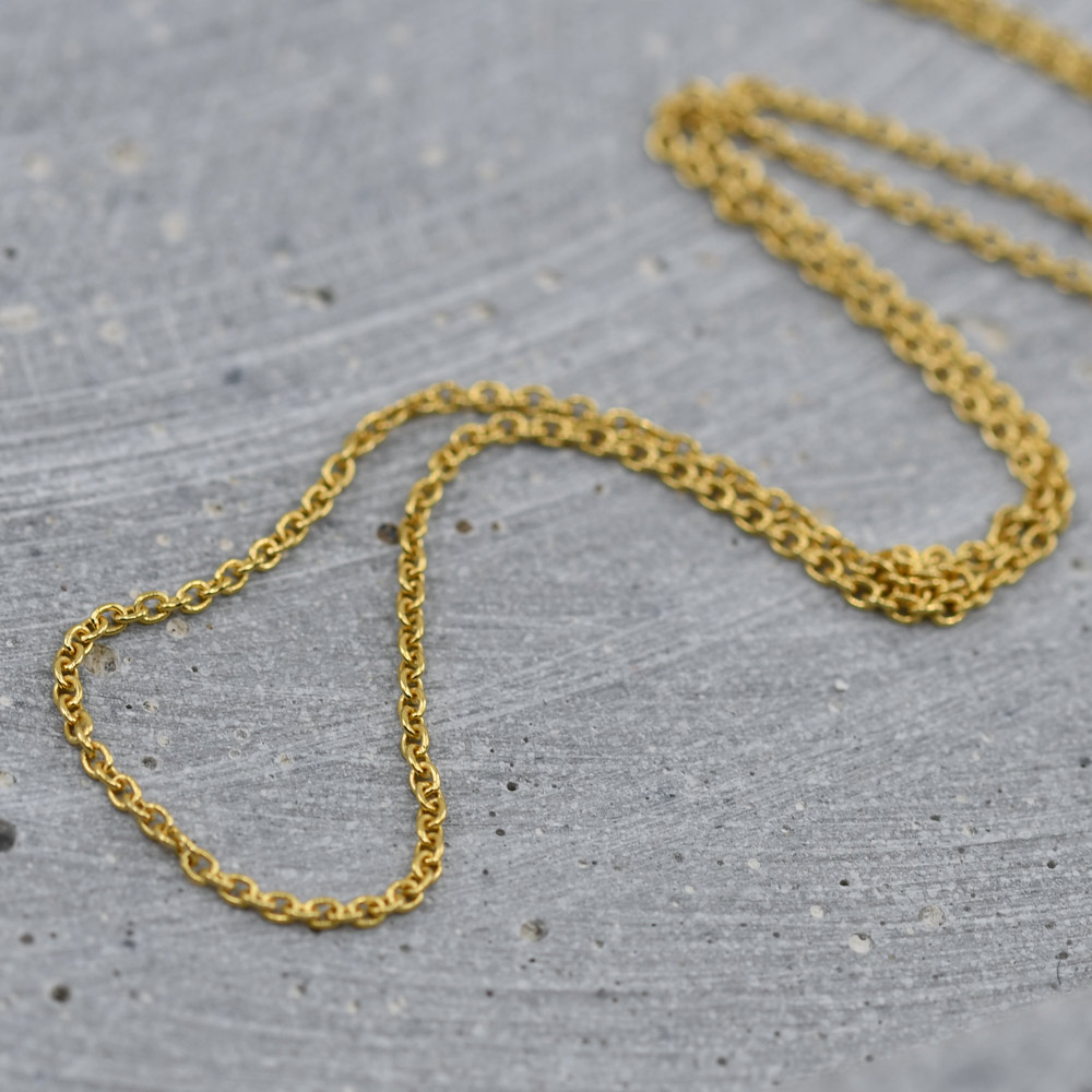 Anker-Kette vergoldet gelb 50+3