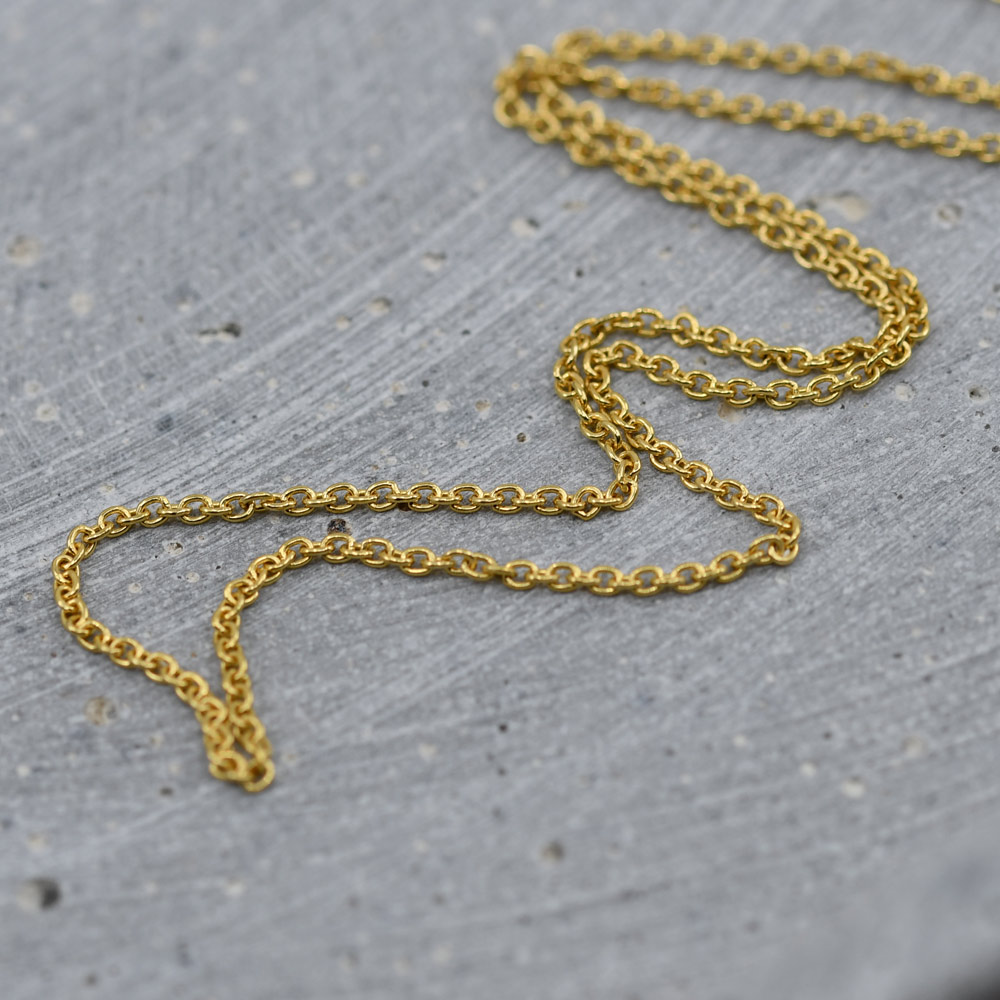 Anker-Kette vergoldet gelb 40+5