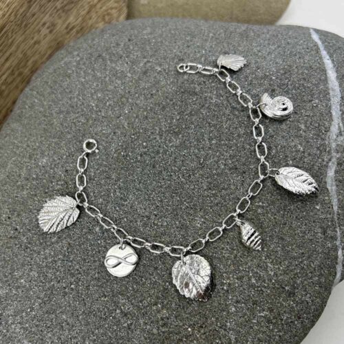 Bettelarmband Silber Natur