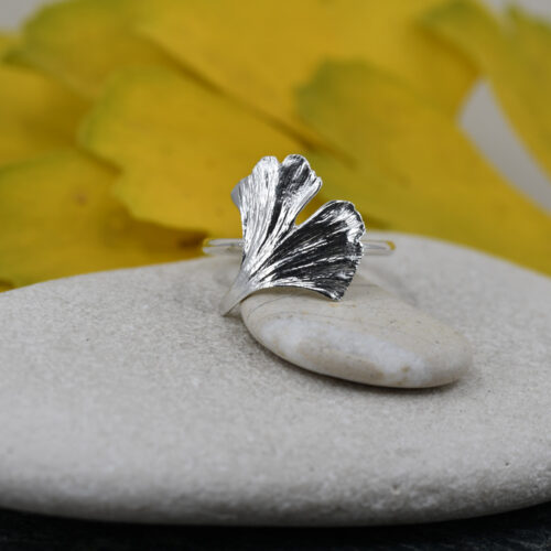 Schmuck aus der Natur Ginkgo Blatt