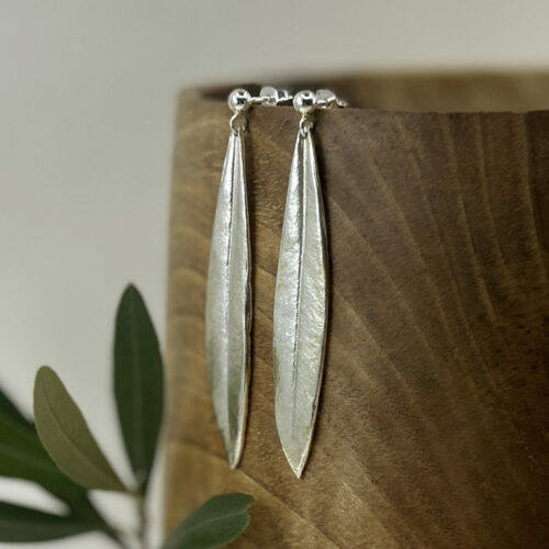 Oliven Blatt Schmuck Silber
