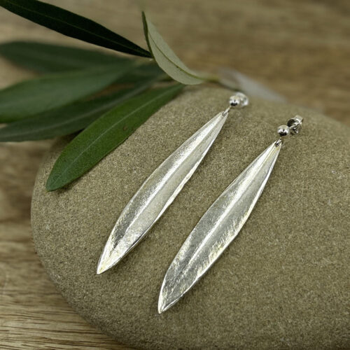 Oliven Blatt Schmuck Silber