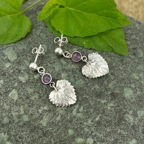 Veilchen Amethyst Ohrstecker