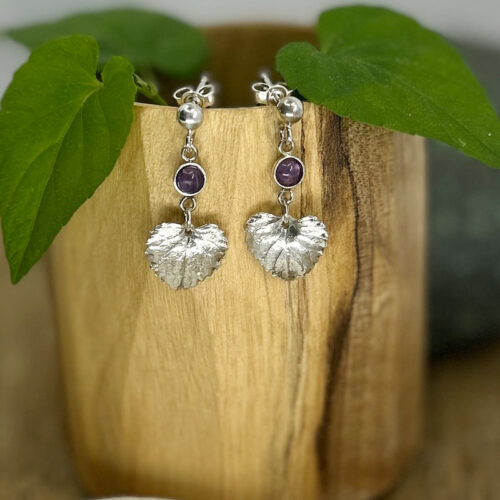 Veilchen Amethyst Ohrstecker