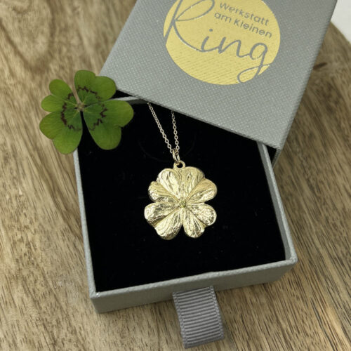 Kleeblatt Schmuck Silber vergoldet