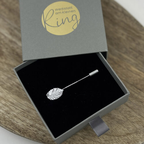 Buchenblatt AnstecknadelSilber