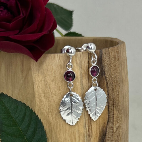 Ohrringe Rosenblätter Silber