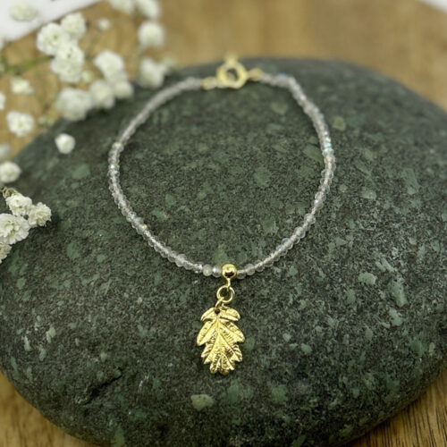 Labradorit Armband Eichenblatt