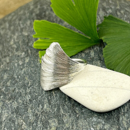 Ginkgo Ring Silber